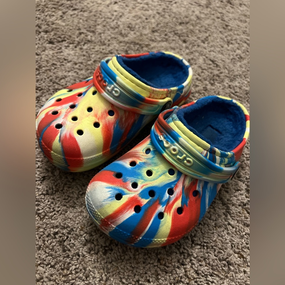 Fur lined crocs - toddler size 10